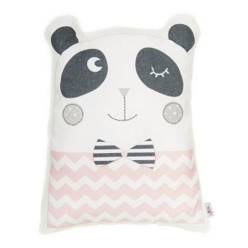 Pernă din amestec de bumbac pentru copii Mike & Co. NEW YORK Pillow Toy Panda, 25 x 36 cm, roz