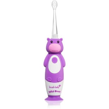 Brush Baby WildOnes WildOne periuta de dinti electrica + 2 capete de schimb pentru copii Hippo 1 buc