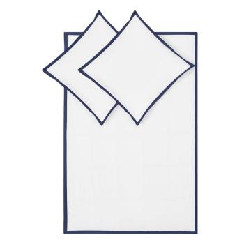 Lenjerie de pat din bumbac percale Westwing Collection Joanna, 135 x 200 cm, alb