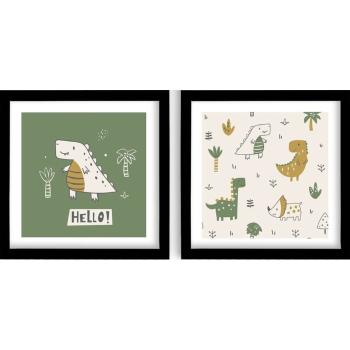 Tablouri pentru copii 2 buc. 33x33 cm Hello - Wallity