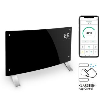 Klarstein Bornholm Curved Smart, încălzitor cu convecție, 2000 W, control prin aplicație, negru