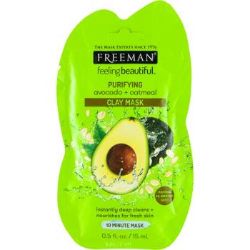 Freeman Feeling Beautiful masca faciala din caolin pentru curatare profunda Avocado & Oatmeal  15 ml