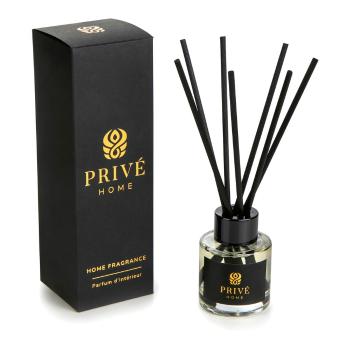 Difuzor de parfum cu bețișoare Privé Home Black Wood, 50 ml