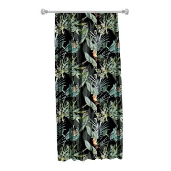 Draperie Mike & Co. NEW YORK Jungle Birds, 140 x 270 cm, negru