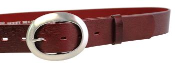 Penny Belts Curea din piele din piele 11895 Roșu închis 110 cm