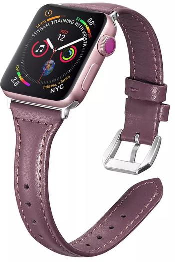 4wrist Curea din piele pentru Apple Watch - 42/44/45 mm - Red Wine