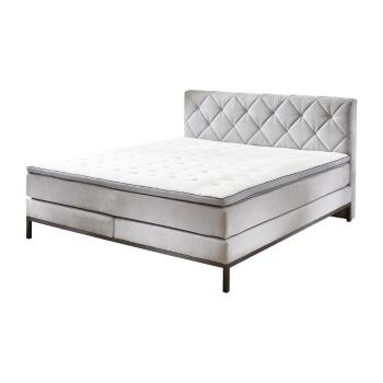 Pat boxspring gri deschis 160x200 cm Rockaway – Rojaplast