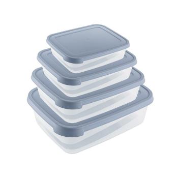 Set 4 caserole din plastic, 0,3/0,6/1,2/2 l