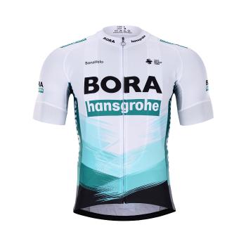 
                 BONAVELO Tricou de ciclism cu mânecă scurtă - BORA 2021 - negru/verde/alb  
            