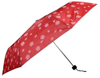 Doppler Umbrelă pliantă mecanică pentru femei Mini Edelweiss 700065E01 roșie