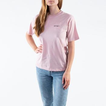 Carhartt WIP W' S/S Script Embroidery T-Shirt I028441 FROSTED PINK/BLACK