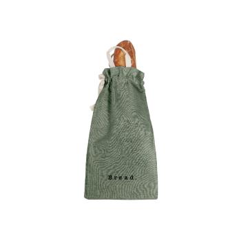 Săculeț textil pentru pâine Linen Couture Bag Green Moss, înălțime 42 cm