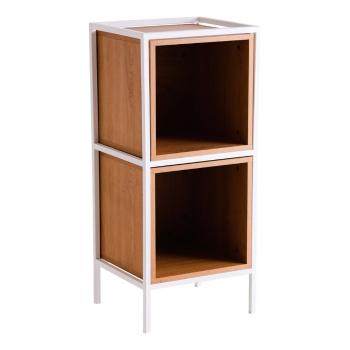 Bibliotecă albă în decor stejar 45x102 cm Skap - CustomForm