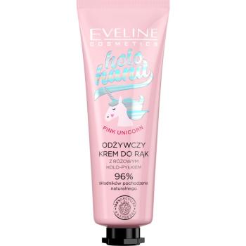 Eveline Cosmetics Holo Hand cremă hrănitoare pentru mâini Pink Unicorn 50 ml
