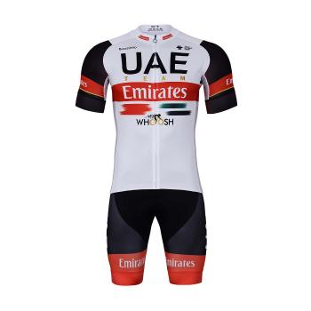 
                 BONAVELO Tricoul și pantaloni scurți de ciclism - UAE 2022 - alb/negru 
            