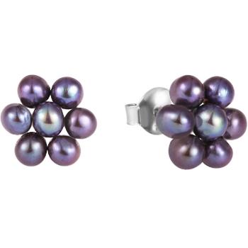 JwL Luxury Pearls Cercei de flori din perle verzi albastre metalice JL0580