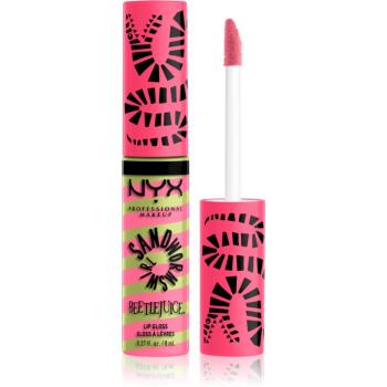 NYX Professional Makeup Beetlejuice Sandworm Swirl luciu de buze stralucitor culoare 01 Pink 8 ml