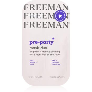 Freeman Pre-Party masca pentru albirea tenului duo 9 ml