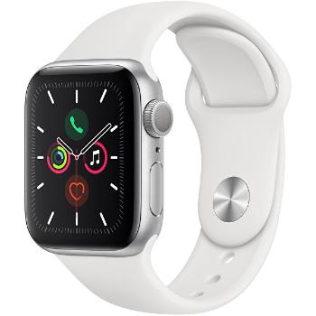 Apple Watch 44 mm Space Grey Aluminium cu curea albă sport