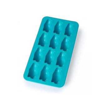 Formă din silicon pentru gheață Lékué Penguin, 12 cuburi, albastru
