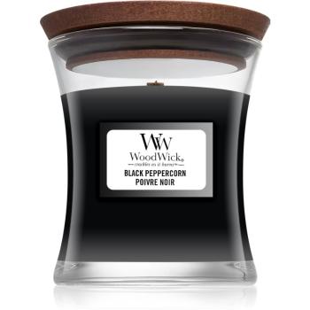 Woodwick Black Peppercorn lumânare parfumată  cu fitil din lemn 85 g