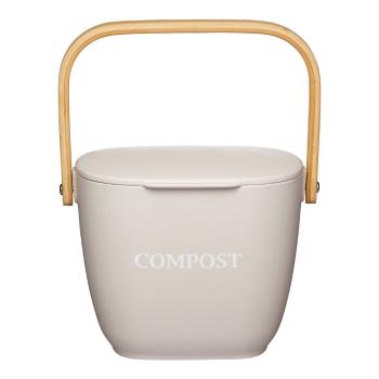 Coș de gunoi compostabil din bambus Kitchen Craft Natural Elements, bej