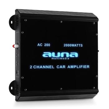 Auna Amplificator de mașină W2-AC200 2 Canale, 2000W,LED