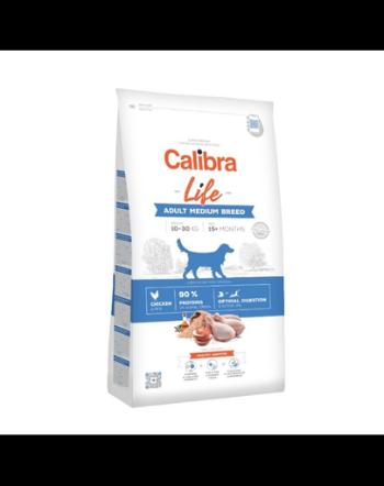 CALIBRA Dog Life Adult Medium Breed Chicken 12 kg + recompense caini SIMPLY FROM NATURE