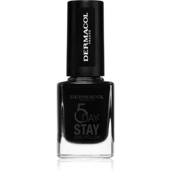 Dermacol 5 Day Stay lac de unghii cu rezistenta indelungata culoare 55 Black Onyx 11 ml