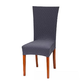 Husa pentru scaun in carouri - gri - Mărimea perna 38x38 cm, spatar inaltim