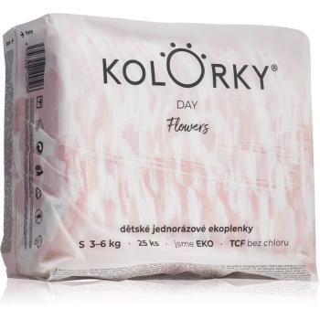 Kolorky Day Flowers scutece ECO marimea S 3-6 Kg 25 buc