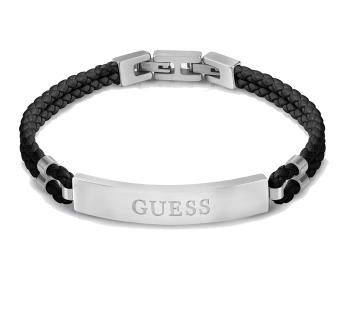 Guess Brățară neagră din piele Malibu JUMB01346JWSTBKT/U