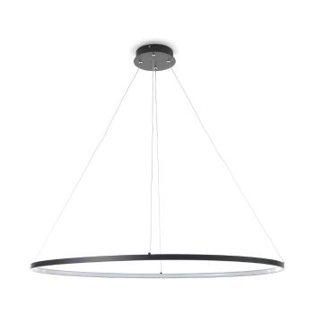 Lustră Tomasucci Oval Ring, înălțime 92 cm, negru