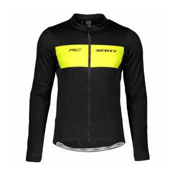 
                 SCOTT Jachetă termoizolantă de ciclism - RC WARM HYBRID WB - galben/negru  
            