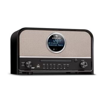 Auna Columbia, DAB radio, 60 W max., tuner CD, DAB+/FM, BT, MP3, USB, negru