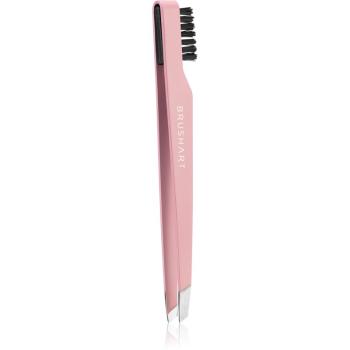 BrushArt Berry pensetă cu perie pentru sprâncene Pink