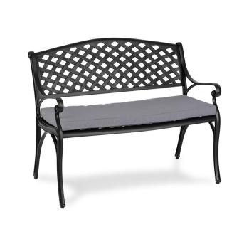 Blumfeldt Pozzilli BL, bancă de grădină și perne de scaun, neagră / gri