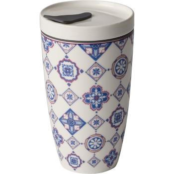 Cană termos din porțelan Villeroy & Boch Like To Go, 350 ml, albastru - alb