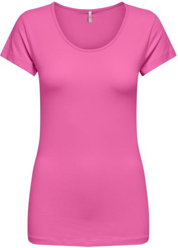 ONLY Tricou pentru femei ONLLIVE Tight Fit 15205059 Super Pink L