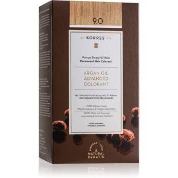 Korres Argan Oil Culoare permanenta pentru par cu ulei de argan culoare 9.0 Very Light Blonde