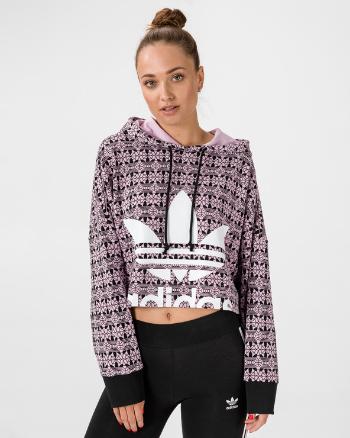 adidas Originals Trefoil Allover Crop top Roz Bej