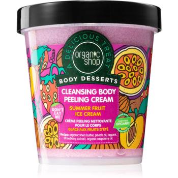 Organic Shop Body Desserts Summer Fruit Ice Cream crema exfolianta pentru curatare 450 ml