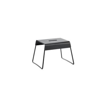 Scăunel din inox Zone A-Stool, negru