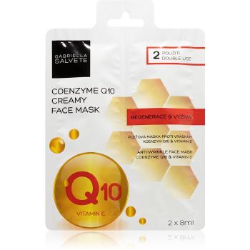 Gabriella Salvete Face Mask Coenzyme Q10 Mască facială regeneratoare antirid 2x8 ml