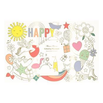 Suporturi pentru farfurii 8 buc. din hârtie 28x42.5 cm Happy Icons – Meri Meri