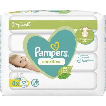 Pampers Sensitive Baby Șervețele umede pentru copii pentru piele sensibila 4x52 buc