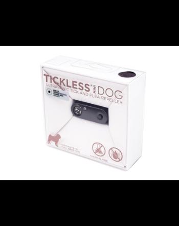 TICKLESS Mini Dog Dispozitiv cu ultrasunete anti-capuse si purici, pentru caini de rase mici, negru