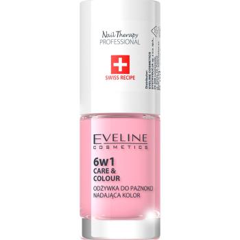Eveline Cosmetics Nail Therapy Care & Colour balsam pentru unghii 6 in 1 culoare Rose 5 ml