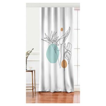 Draperie din amestec de bumbac Minimalist Home World, 140 x 260 cm, alb