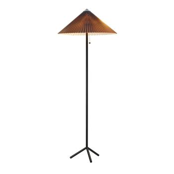 Lampadar negru-gri cu abajur textil (înălțime 140 cm) Plisado – Markslöjd